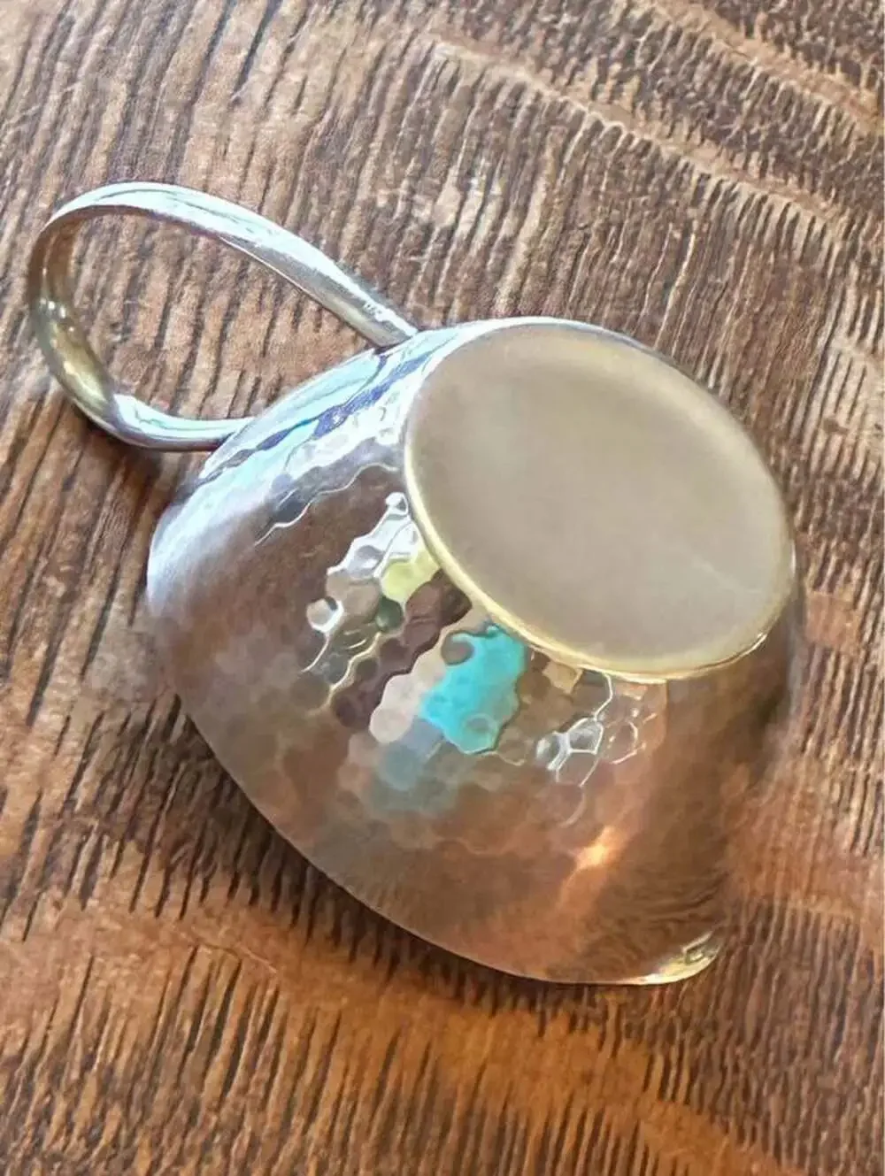 sugar & creamer set silverplate hammered